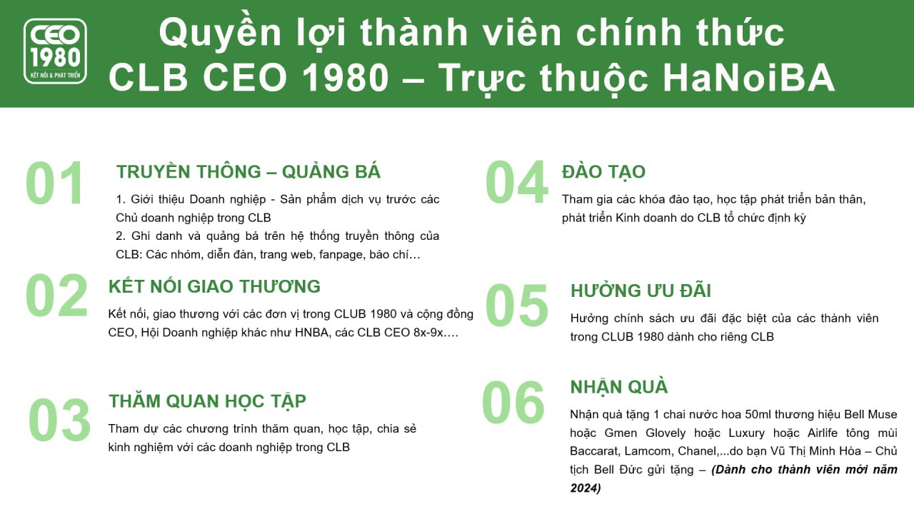 ĐĂNG KÝ HỘI VIÊN CHÍNH THỨC CLB CEO1980 NĂM 2024